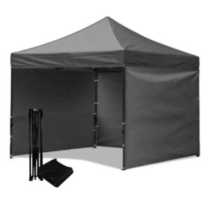Gazebo plegable metalico grande 3 paredes ciegas