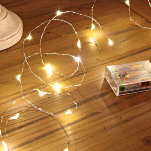 Luz led guirnalda de alambre a pilas calidas