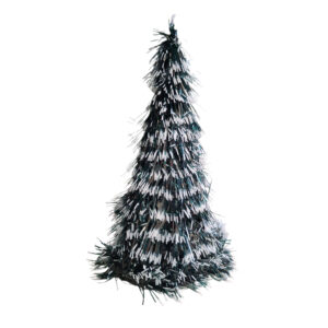 Pinito navideño de boa verde