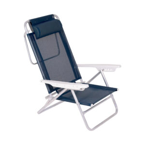 Reposera mor con almohada aluminio