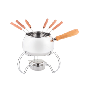 Fondue Olla Acero Inoxidable 6 Pinches