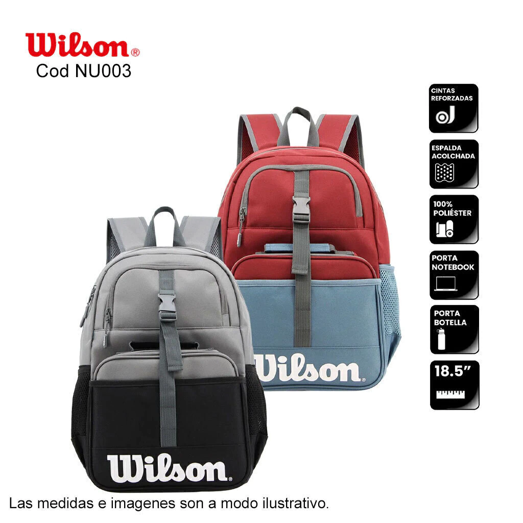 Mochila wilson con lunchera