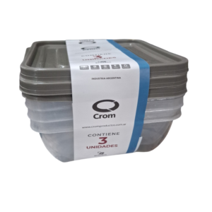 Set x contenedores herméticos crom 630ml