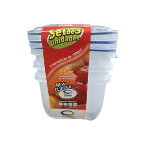 Set x 3 contenedores herméticos crom 1380ml